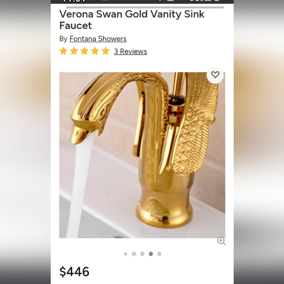 Gold Swan faucet. - Picture 6 of 7